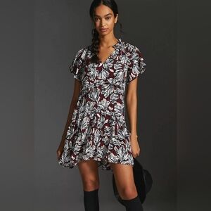 Anthropologie Robin Tiered Mini Dress